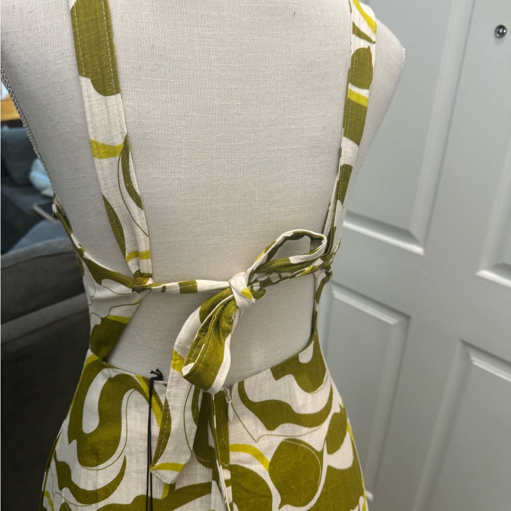 NICHOLAS Brown and Cream Midi Dress - Picture 3 of 10